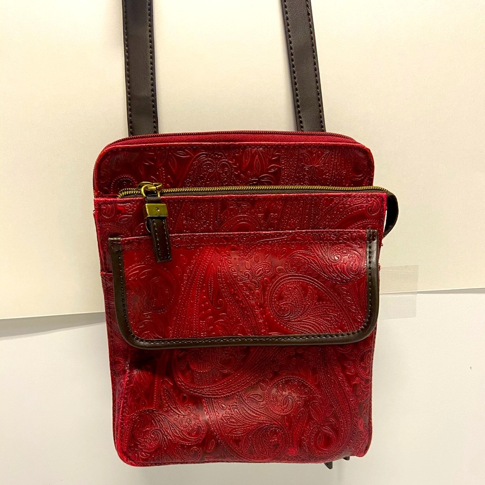 Beautiful Scarlet Red Crossover Bag
